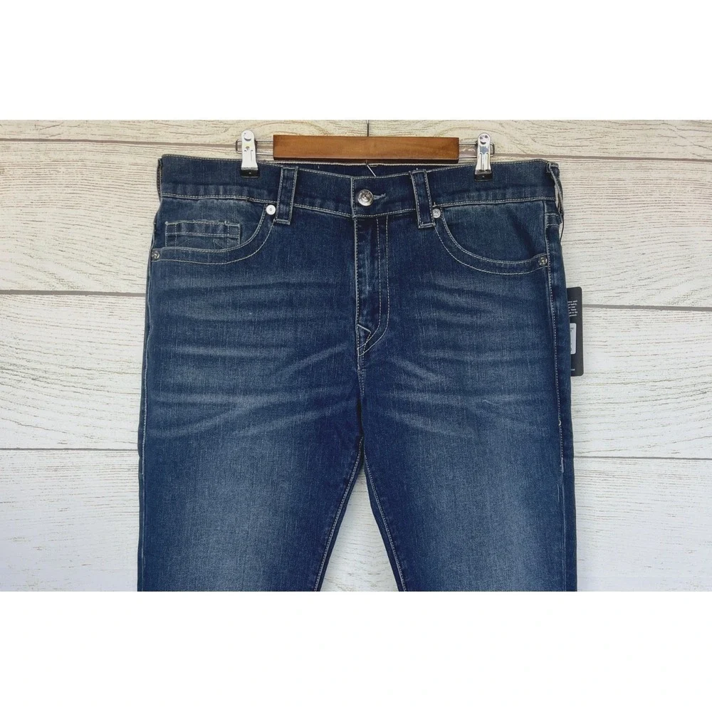 True Religion Jeans Mens 36X32 Rocco SN Cloudburst‎ Relaxed Skinny Stretch New